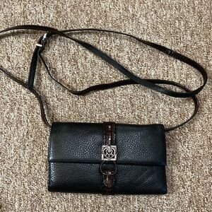 Brighton Black and Brown Crossbody Bag